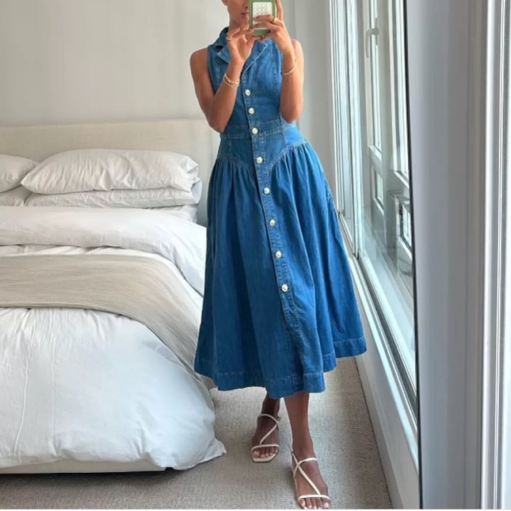 Reformation Blue Midi Dress